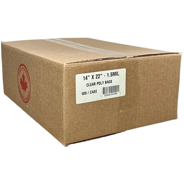 PREFER 15LB POLY BAGS 14X22 1.5MIL 500EA
