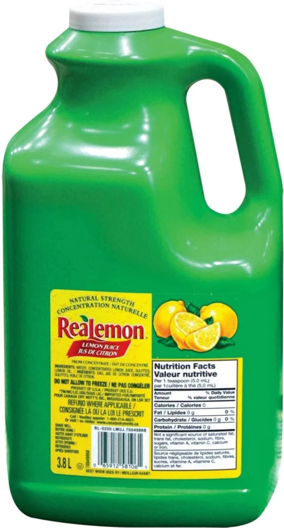 REALEMON LEMON JUICE 2X3.8L