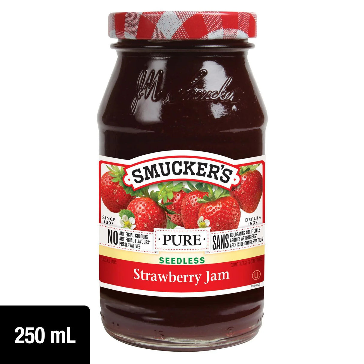 SMUCKERS PURE SEEDLESS STRAWBERRY JAM 250ML