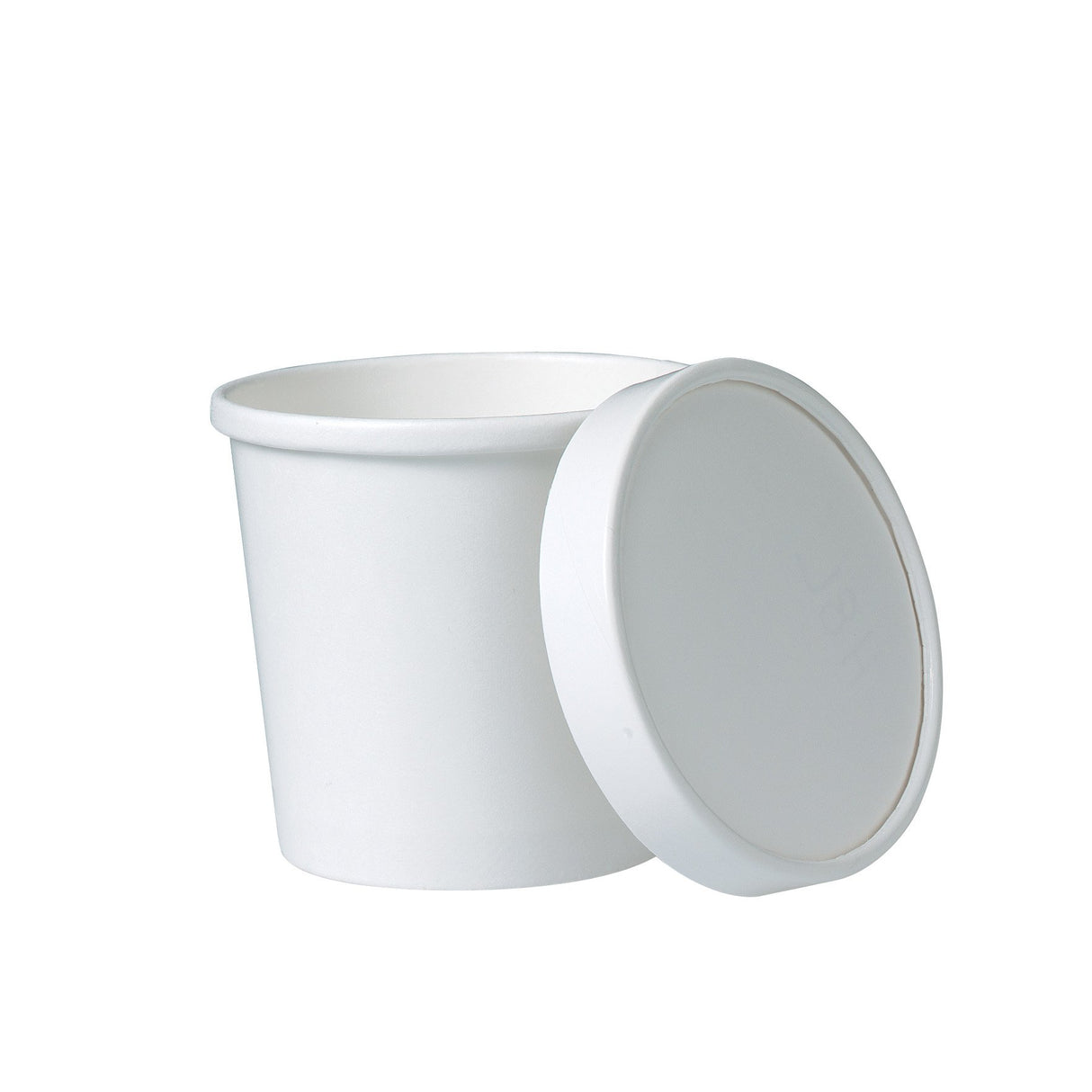 SOLO 12OZ WHITE SOUP PAPER CONTAINERS WITH LIDS COMBO 500EA