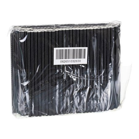 STONESTRAW 8" BIODEGRADABLE SUPER JUMBO BLACK STRAWS 2500EA