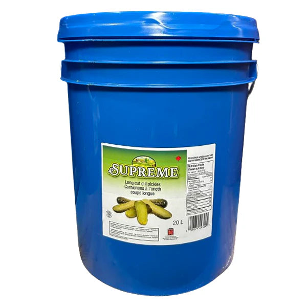 SUPREME LONG CUT DILL PICKLES SLICED 20L