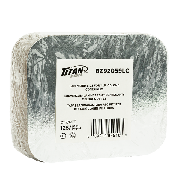 TITAN 1LB OBLONG FLAT LIDS 4X125EA