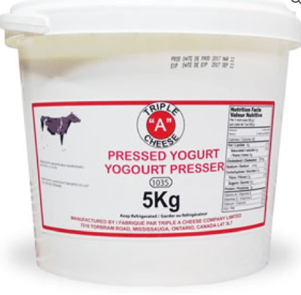 TRIPLE A PRESSED PAIL YOGURT 5KG