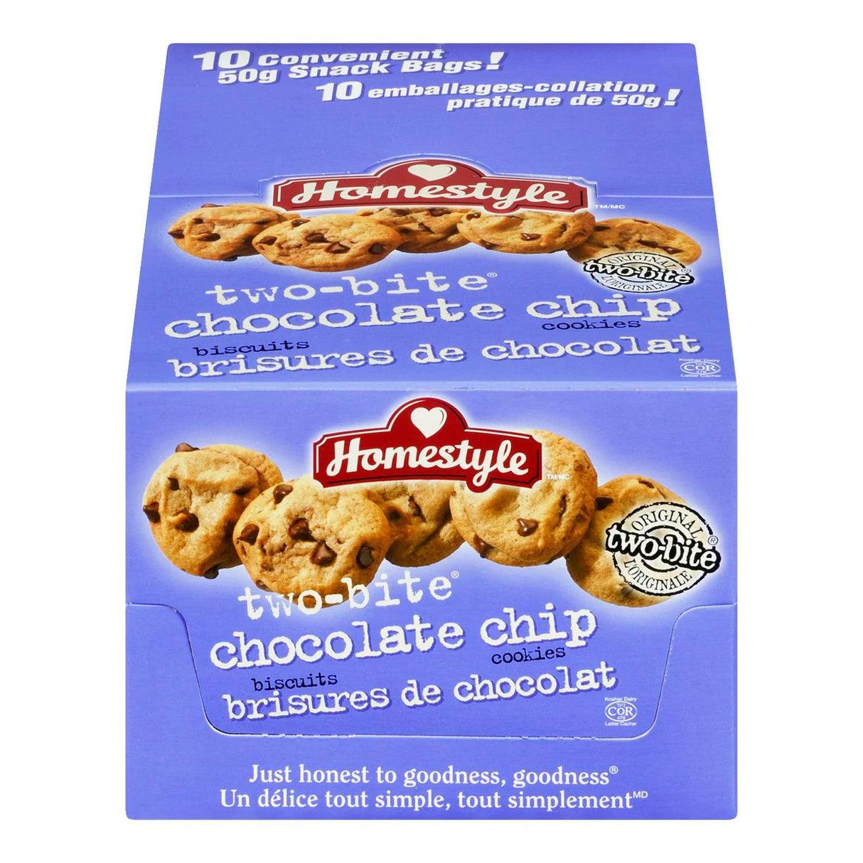 TWO BITE CHOCOLATE CHIP COOKIES 10X50GR