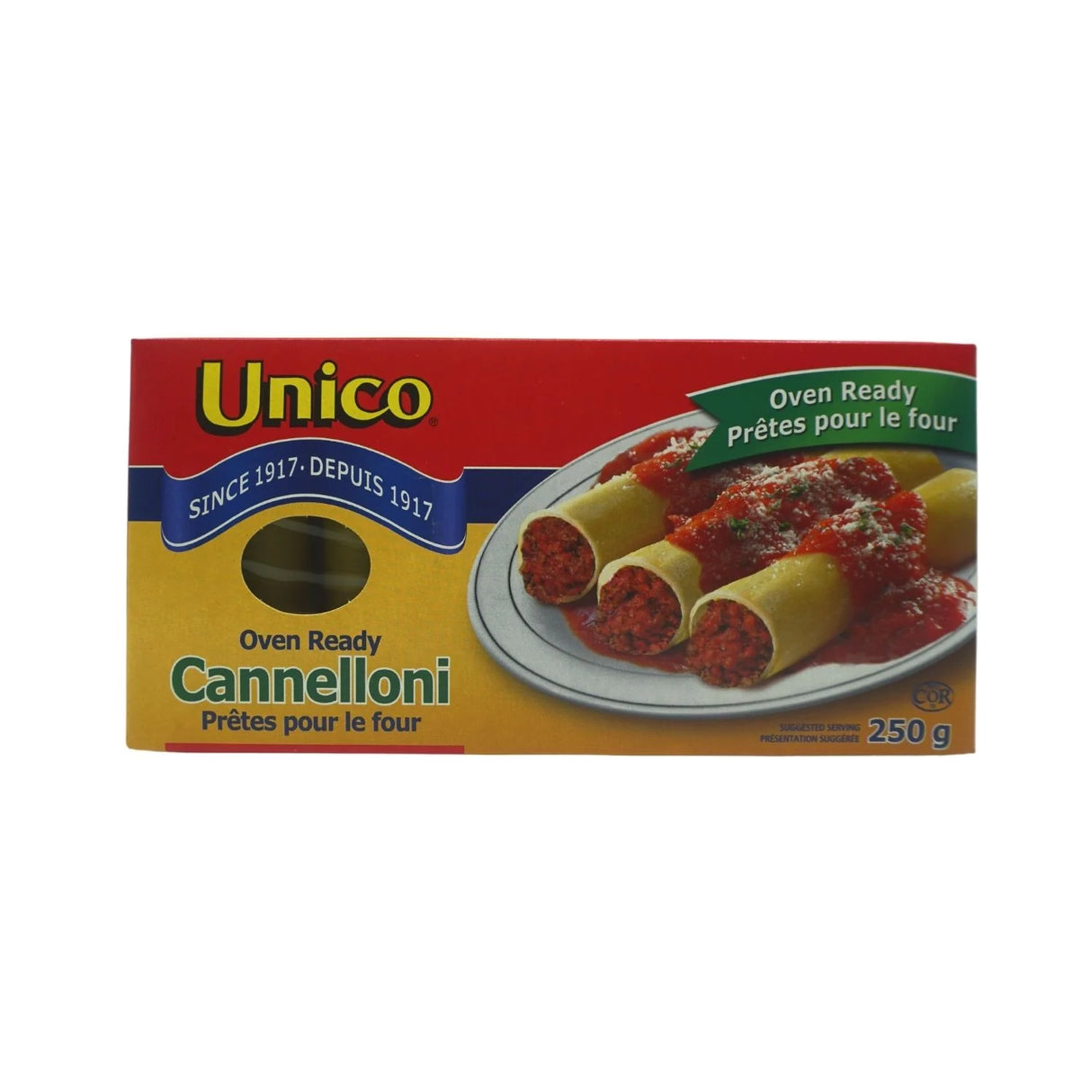 UNICO OVEN READY CANNELLONI SHELLS 250GR