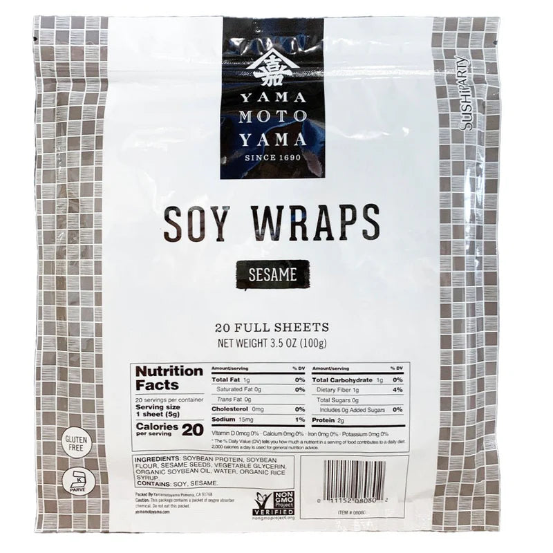 YAMA MOTO YAMA SESAME SOY WRAPPER SHEETS 10X20EA