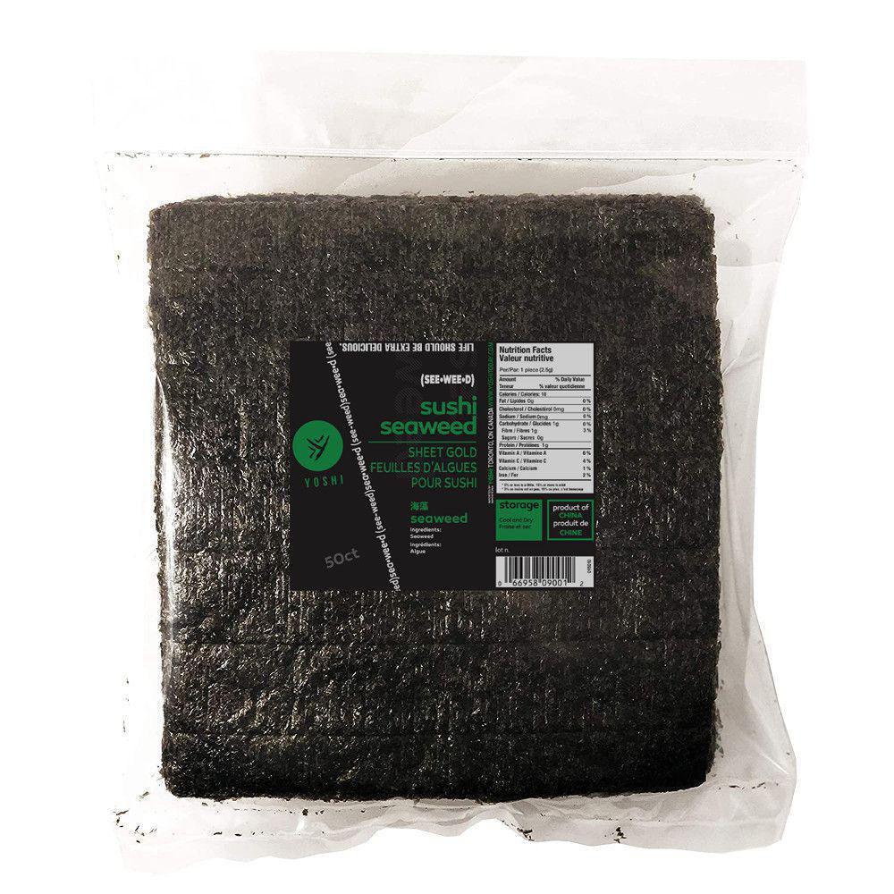 YOSHI SUSHI SEAWEED GOLD SHEETS 50EA