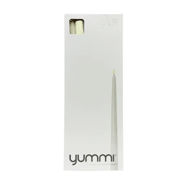 YUMMI IVORY TAPER CANDLES 12" 6X12EA