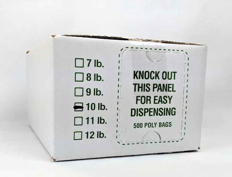 10LB POLY BAGS 7X3X20 500EA