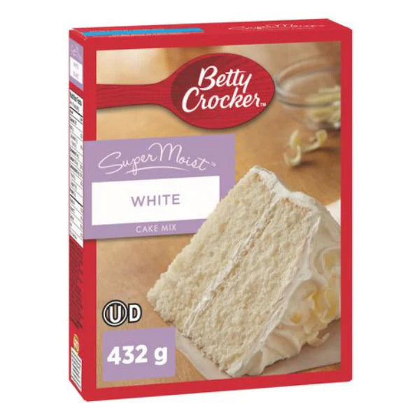 BETTY CROCKER SUPER MOIST WHITE VANILLA CAKE MIX 432GR