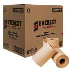 EVEREST BROWN PAPER TOWEL ROLLS 24X205FT