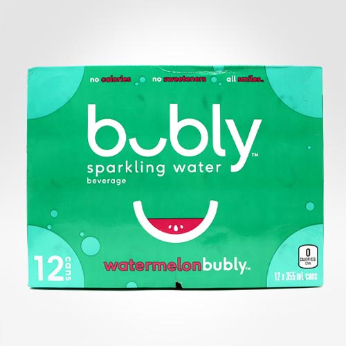 BUBLY WATERMELON SPARKLING WATER CANS 12X355ML
