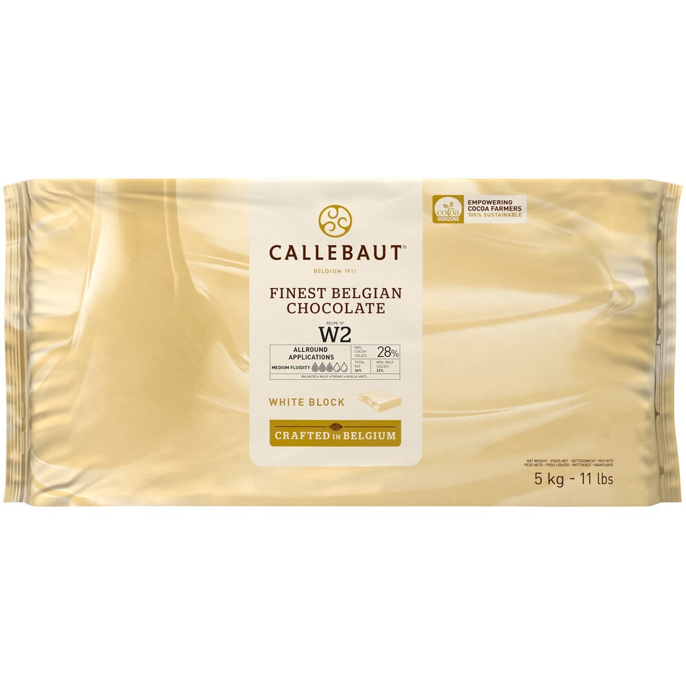 CALLEBAUT 28% WHITE CHOCOLATE BLOCK 5KG