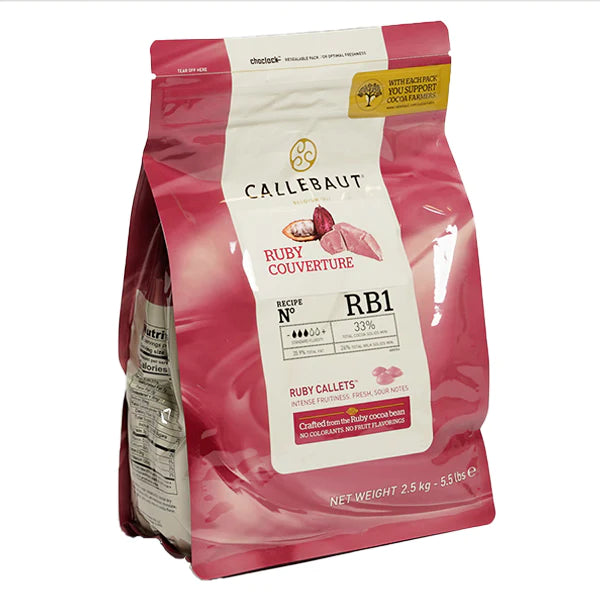 CALLEBAUT 33% RUBY CALLETS 2.5KG