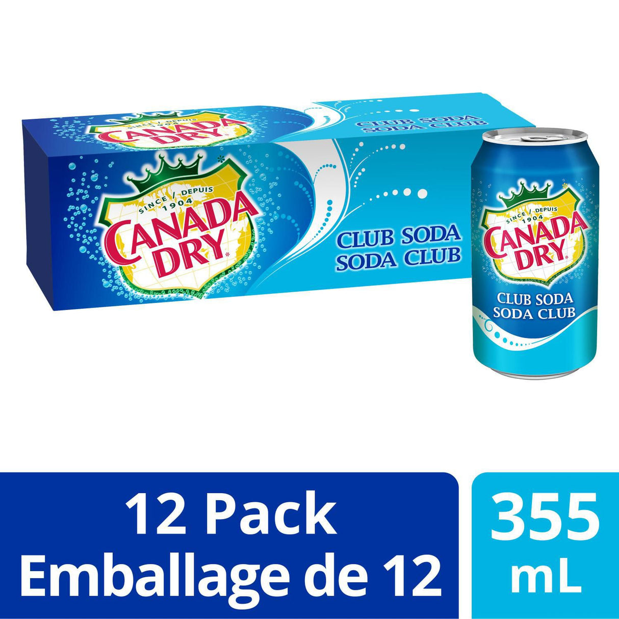 CANADA DRY CLUB SODA CANS 12X355ML