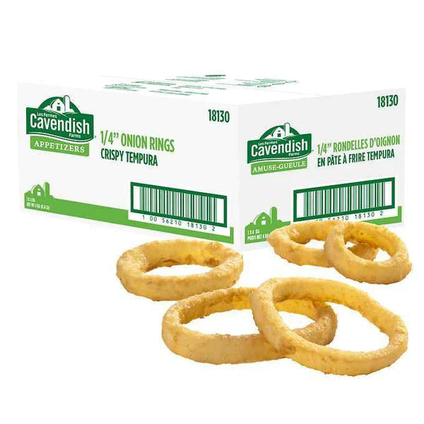 CAVENDISH 1/4" ONION RINGS TEMPURA BATTERED 4KG