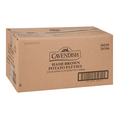 CAVENDISH HASH BROWN PATTIES 12X1.2KG