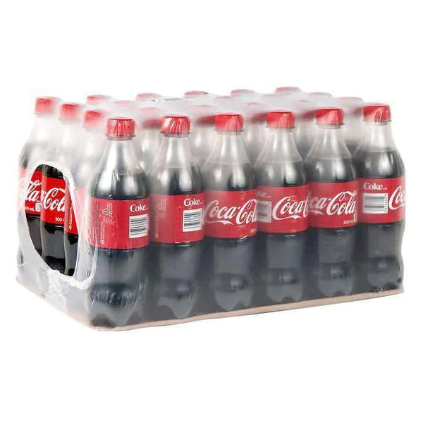 COKE CLASSIC PLASTIC BOTTLES 24X500ML