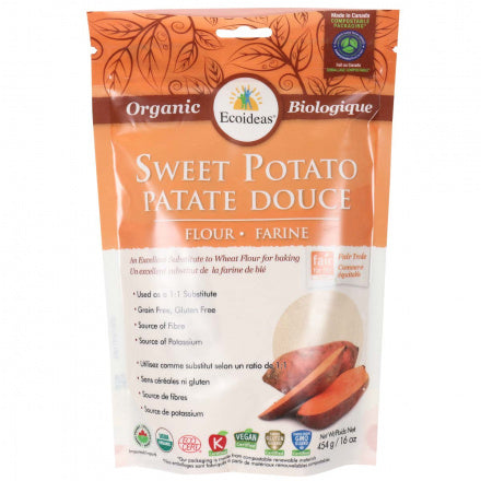ECOIDEAS ORGANIC SWEET POTATO FLOUR 454GR