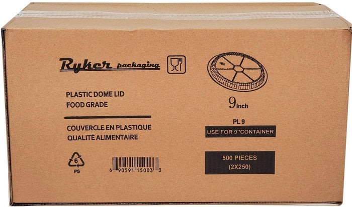ECOPAX 9" DOME LIDS 4X125EA