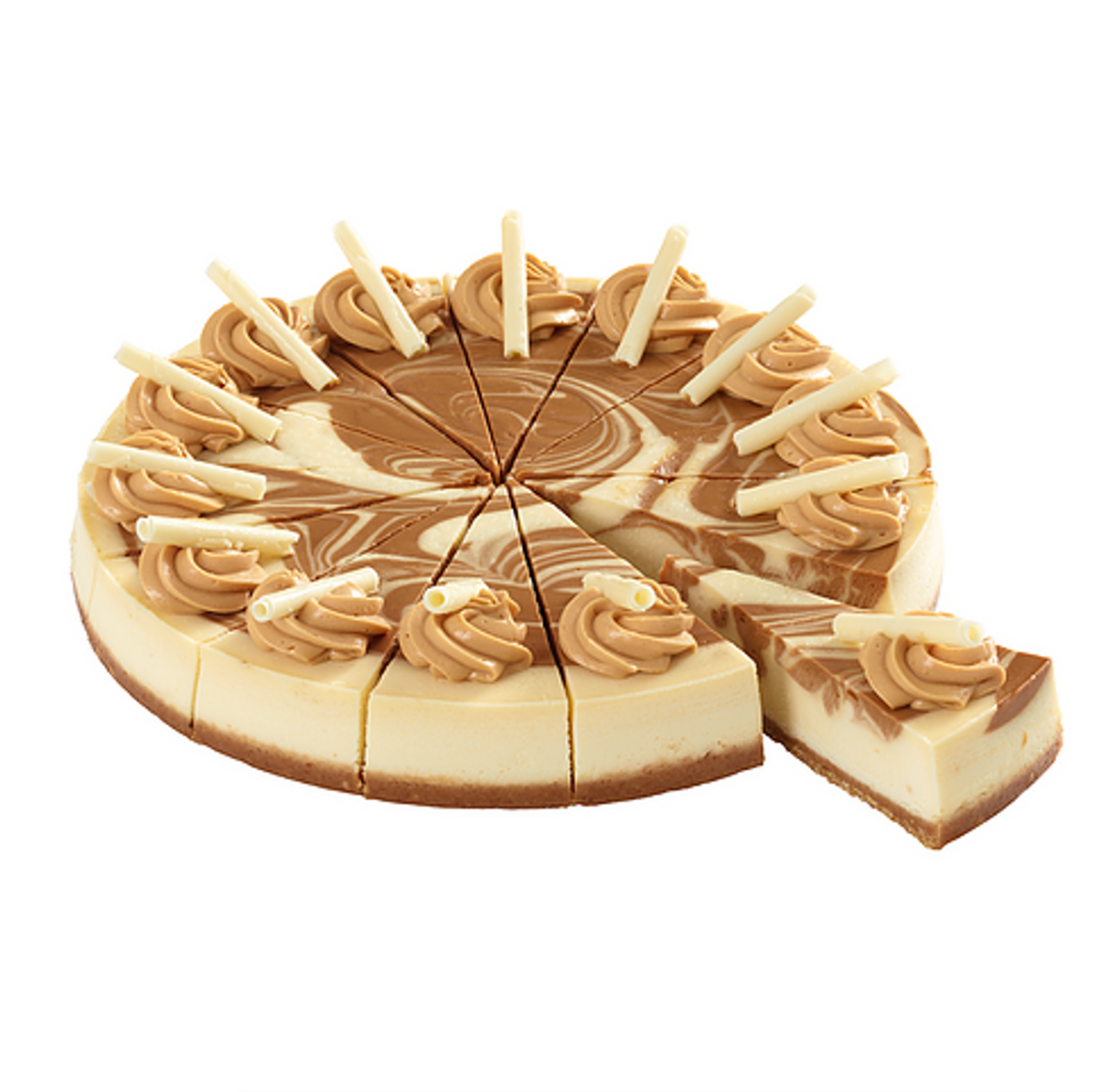ELITE 10" SLICED DULCE SWIRL CHEESECAKE 2KG