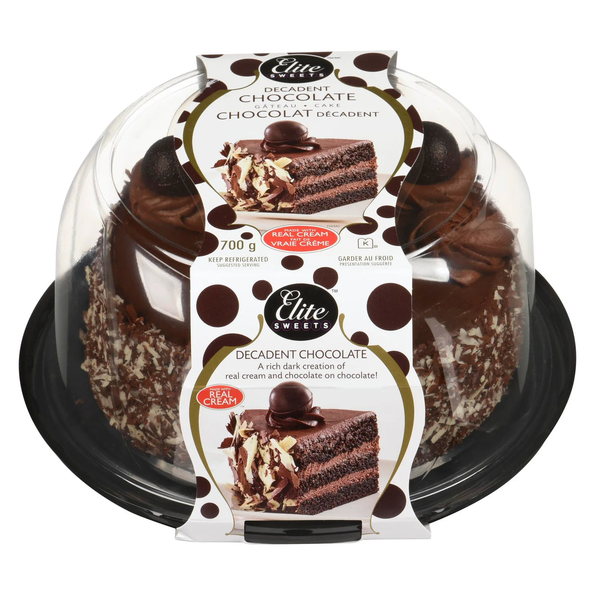 ELITE 6" DECADENT CHOCOLATE CAKE 700GR
