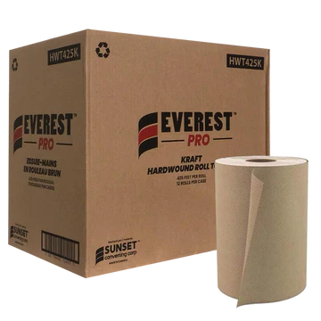 EVEREST BROWN PAPER TOWEL ROLLS 12X425FT