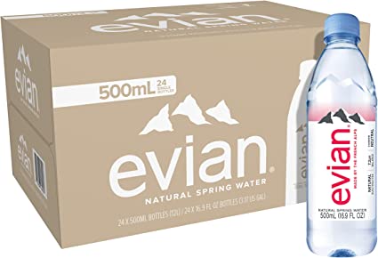 EVIAN SPRING WATER PLASTIC 24X500ML