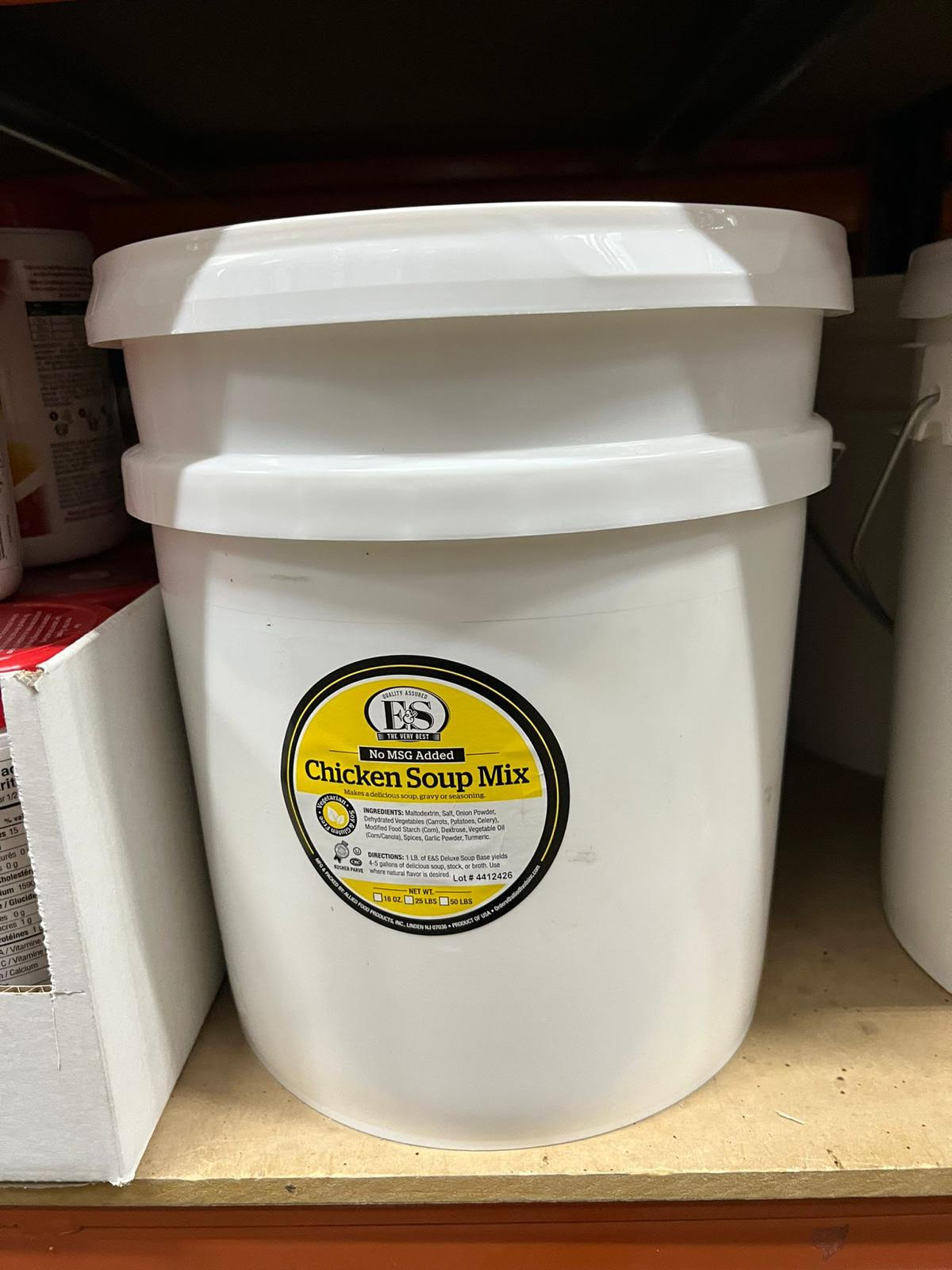 E&S CHICKEN SOUP BASE NO MSG 25LB