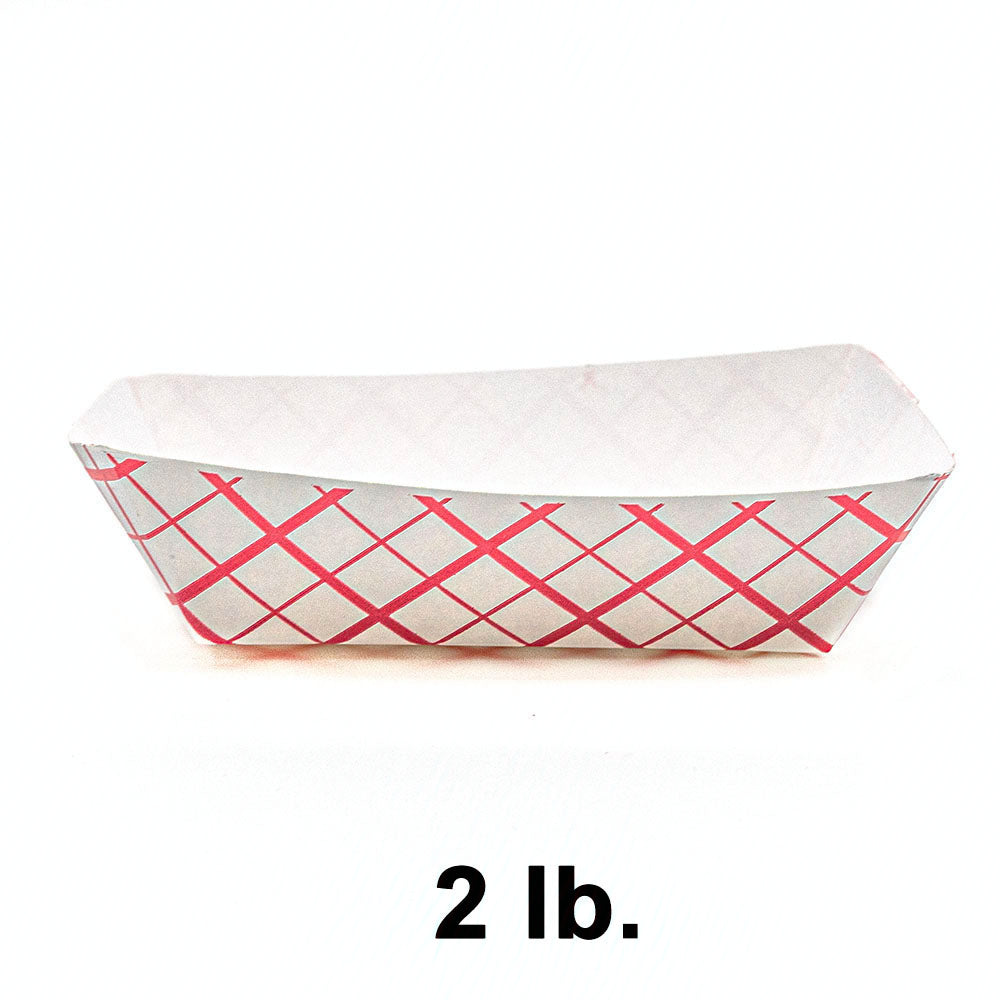 FOOD TRAY RED CHECKERED 2 LBS X1000 Default Title