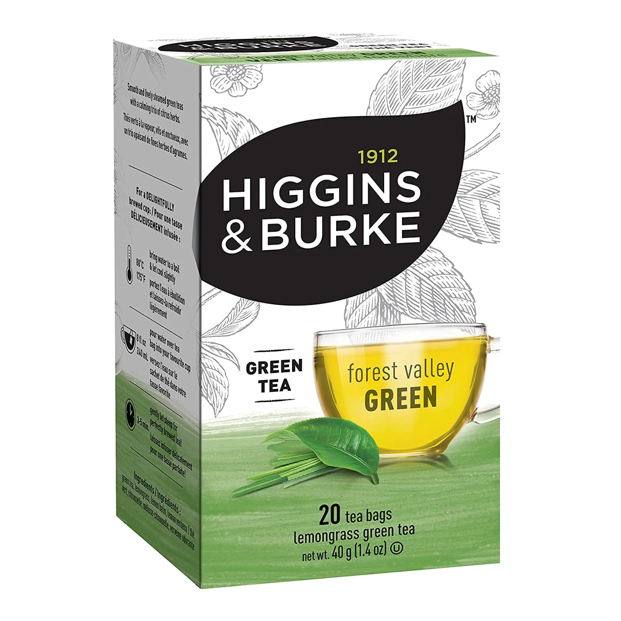 HIGGINS & BURKE FOREST VALLEY GREEN TEA 6X20EA