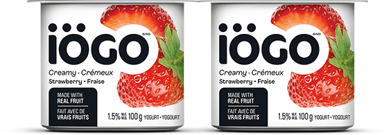IOGO 1.5% CREAMY STRAWBERRY YOGURT 4X100GR