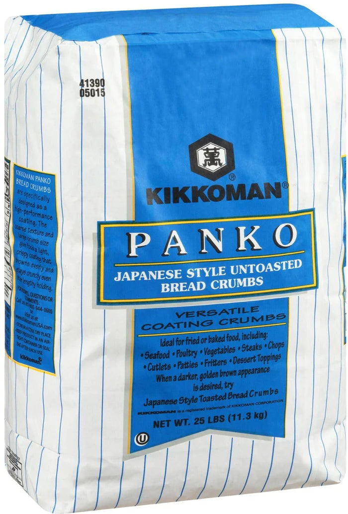 KIKKOMAN PANKO UNTOASTED JAPANESE BREAD CRUMBS 25LBS