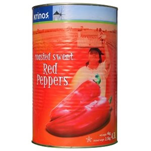 KRINOS ROASTED RED PEPPERS 4X133OZ