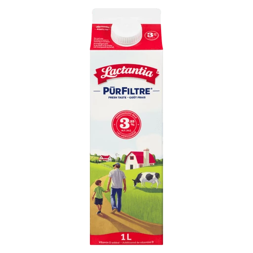 LACTANTIA PURFILTRE 3.25% HOMO MILK 1L