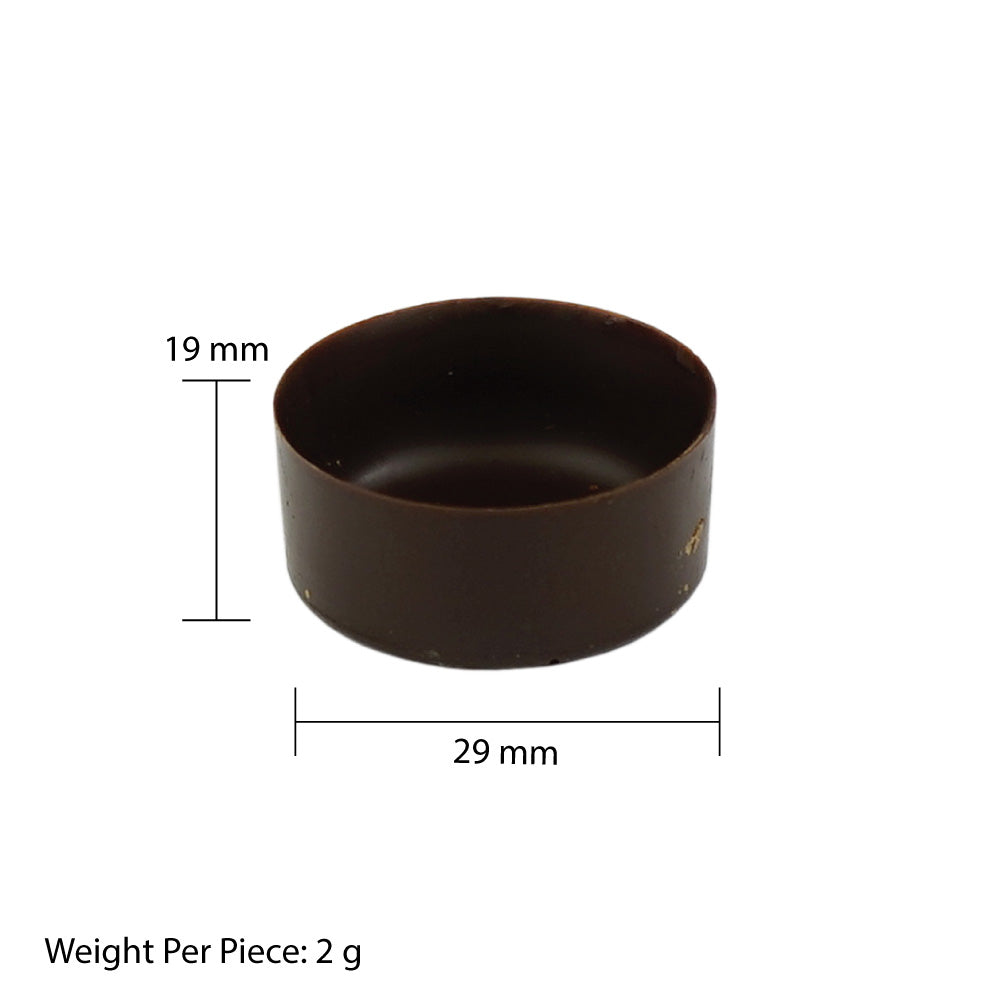 LA ROSE NOIRE 69% 29MM ORIGIN SLIM EXTRA MINI ROUND CHOCOLATE SHELLS 392EA