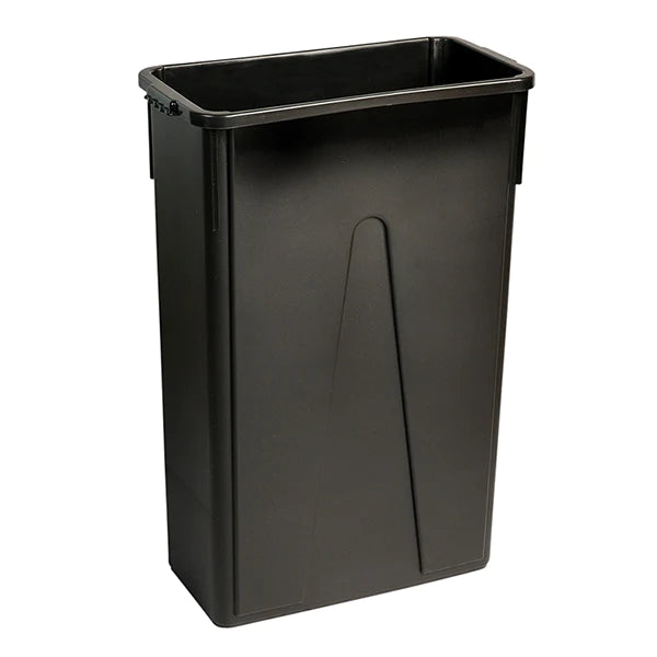 M2 RECTANGULAR SLIM BLACK GARBAGE BIN 23GAL