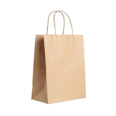 MAHER 8X4.5X10.75 BROWN HANDLE BAGS 250EA