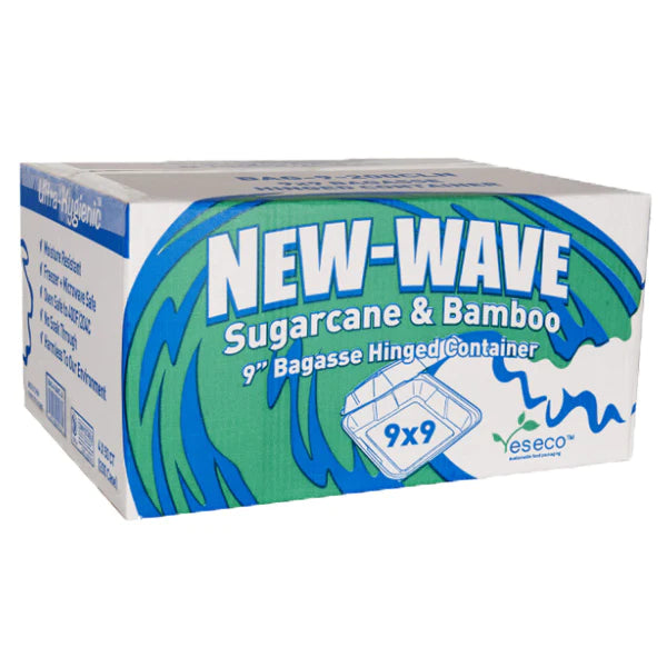 NEWWAVE 9X9 BIO CLAMSHELL CONTAINERS 4X50EA
