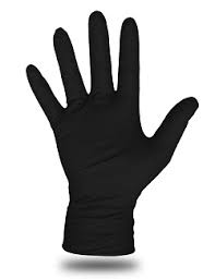 NITRILE BLACK GLOVES MEDIUM 100EA Default Title