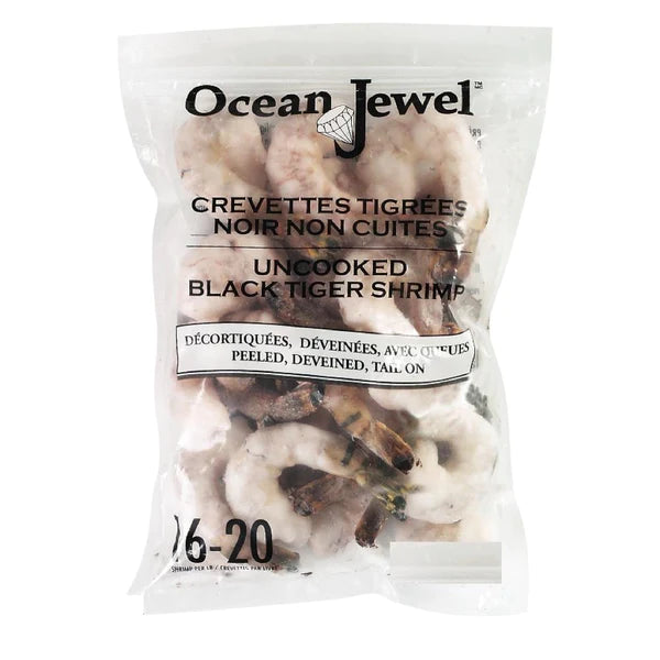 OCEAN JEWEL 16/20 BLACK TIGER SHRIMP EZ PEEL 2LB