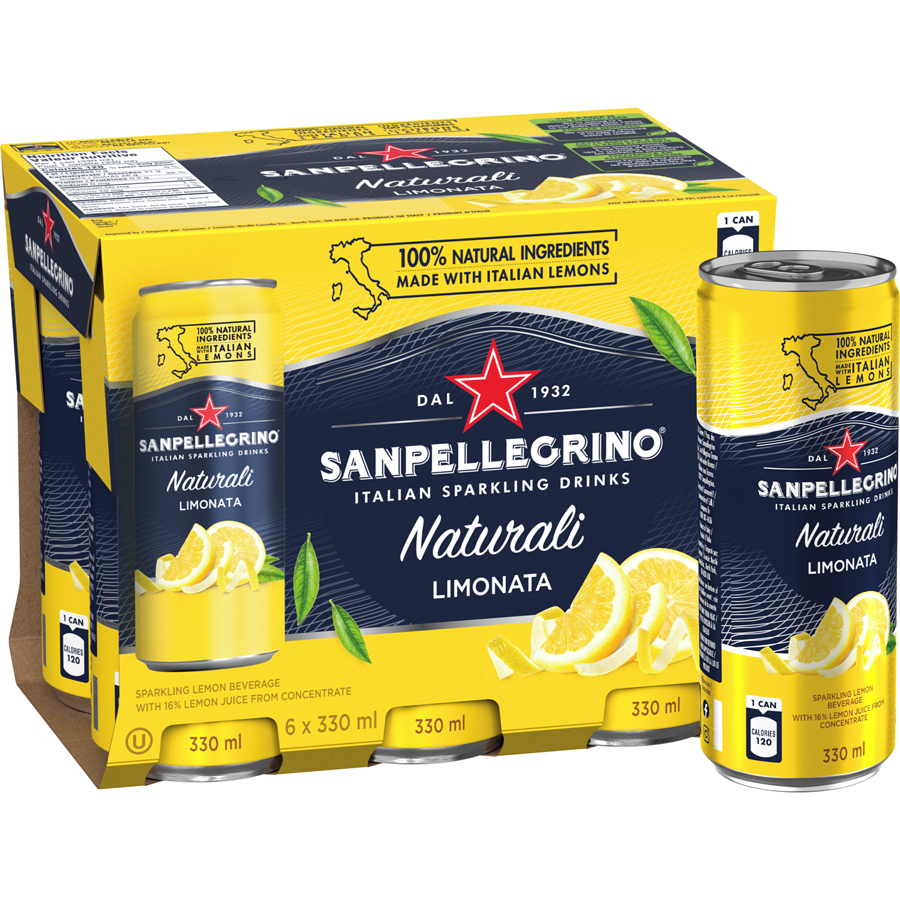 SAN PELLEGRINO LIMONATA CANS 24X330ML