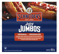 SCHNEIDERS JUICY JUMBOS ORIGINAL HOT DOGS 450GR