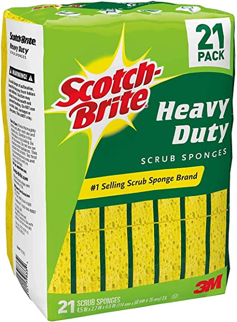 SCOTCH BRITE HEAVY DUTY SCRUB SPONGES 21EA