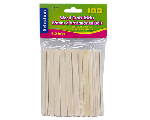 SELECTUM WOOD CRAFT STICKS 100EA