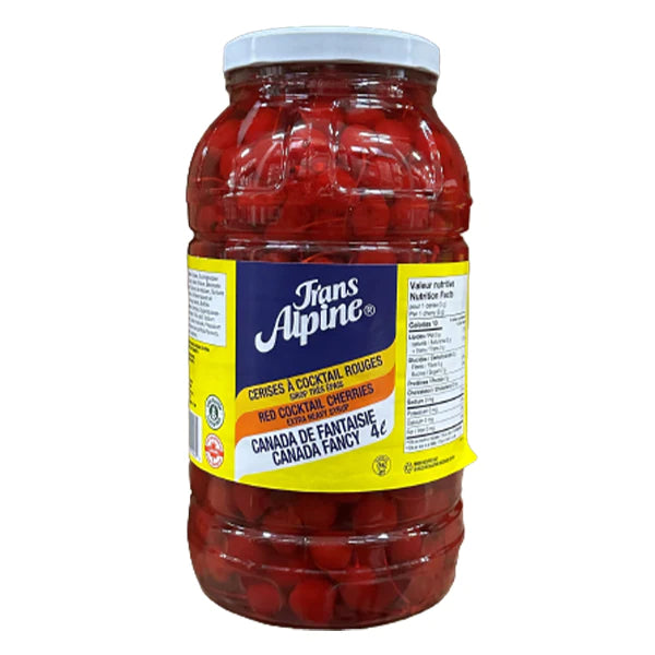TRANS ALPINE MARASCHINO CHERRIES WITH STEM 4L