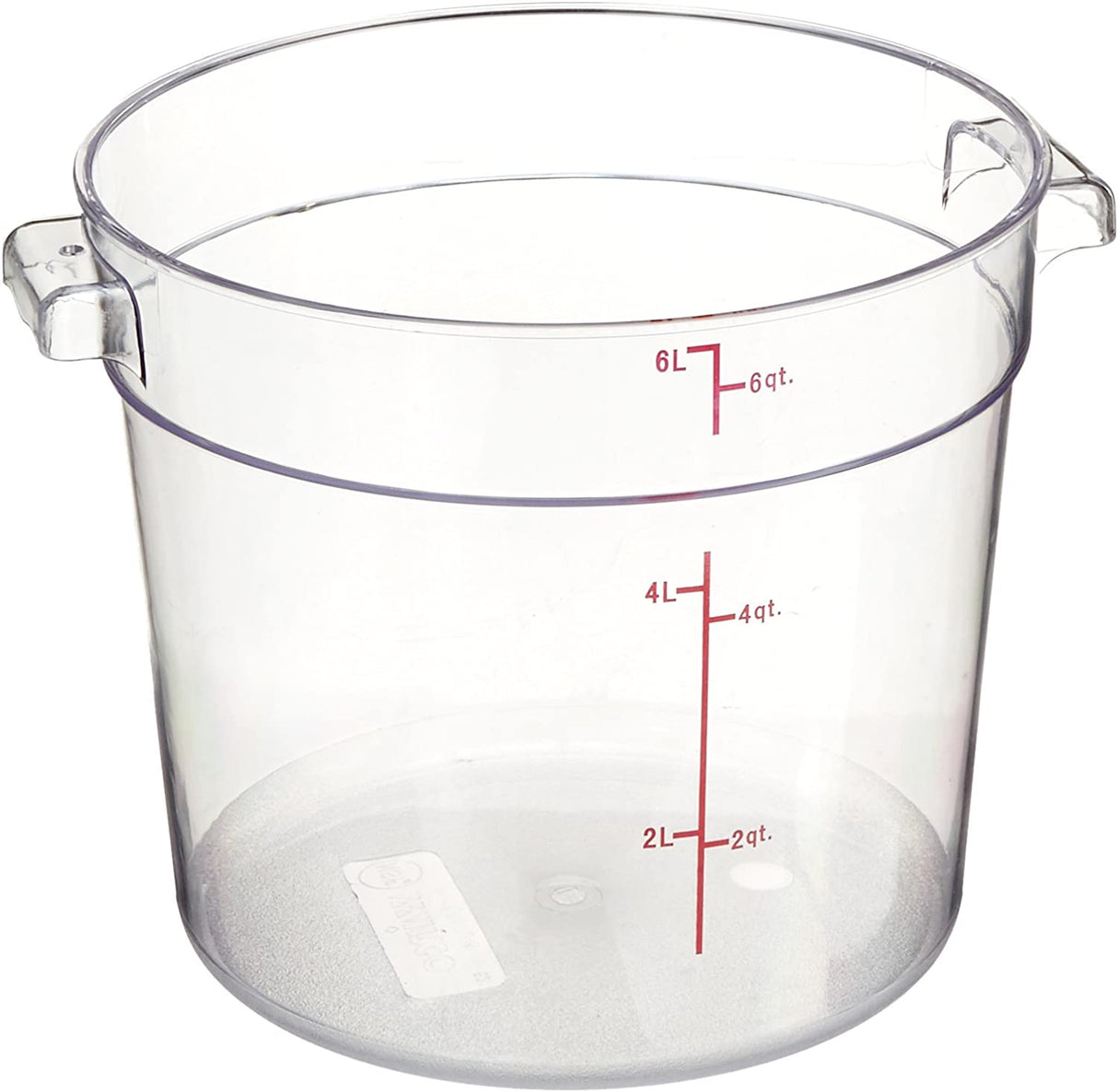WINCO 6QT ROUND FOOD STORAGE CONTAINER 1EA