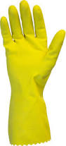 NITRILE YELLOW DISH GLOVES MEDIUM 12 PAIR