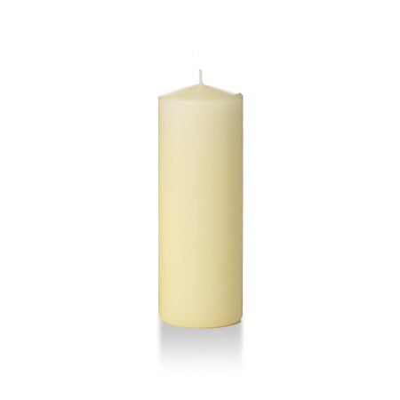 YUMMI IVORY PILLAR CANDLES 2.8X8" 4X3EA